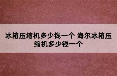 冰箱压缩机多少钱一个 海尔冰箱压缩机多少钱一个